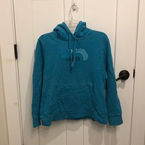 Teal North Face Hoodie